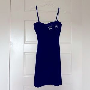 🦋 Y2K Velvet Butterfly Spaghetti Strap Dress 🦋